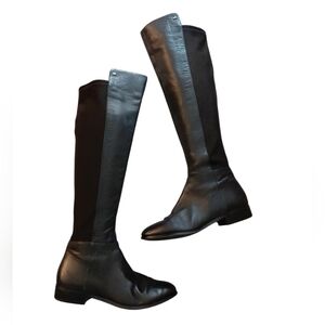 Michael Kors Bromley Knee High Black Boots Tall Black Leather Boots Size 8 M